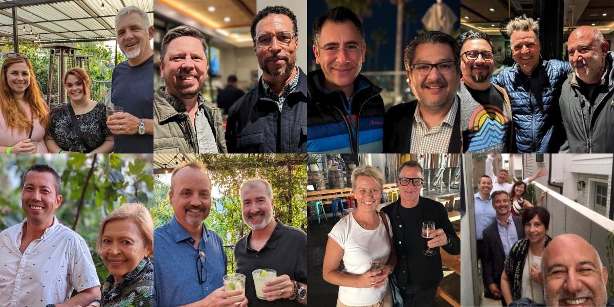 Collage of members and guests at recent BARchitecture socials
